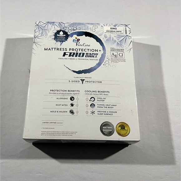PureCare Other - PureCare Premium Protection Rapid Chill Cooling 5 Sided Mattress Protector KING